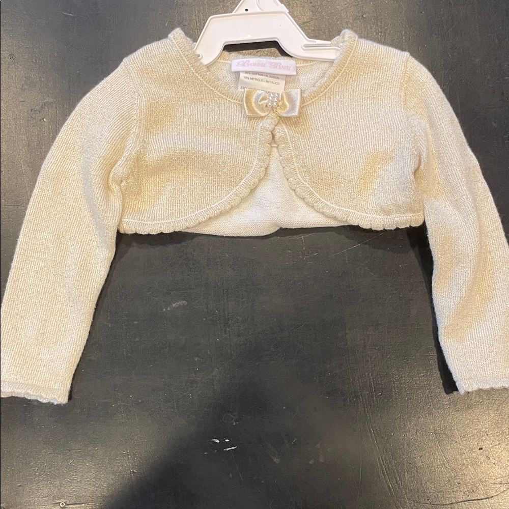Pippa & Julie Cream Kids Bolero Sweater
